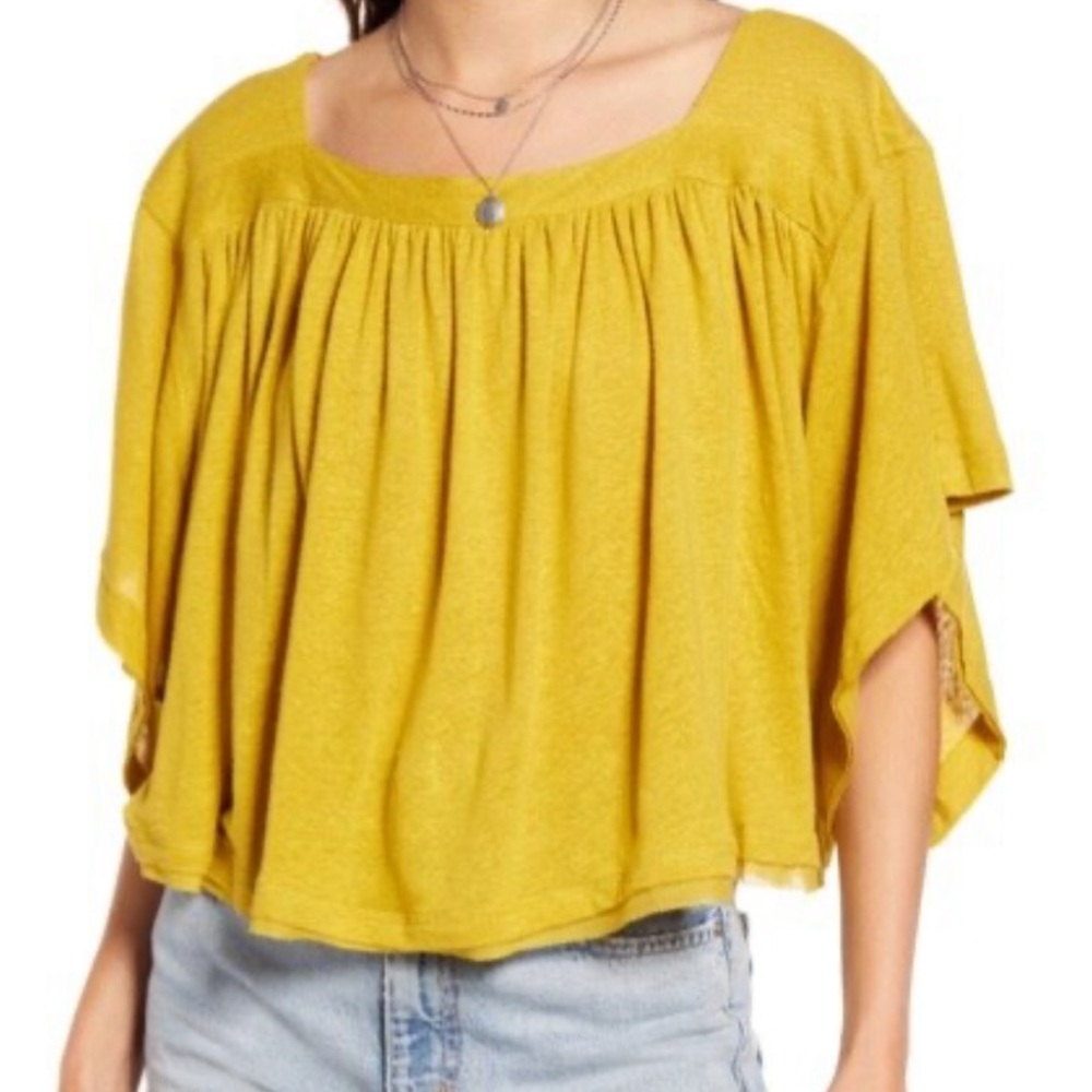 Free People Yellow Women's Top